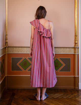 APOF - Ilise Dress - Berry Stripe