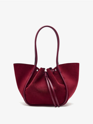 PROENZA SCHOULER - Large Ruched Tote Suede - Merlot