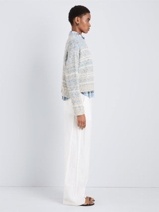 PROENZA SCHOULER - Ivara Sweater in Space Dye - Haze/Off White