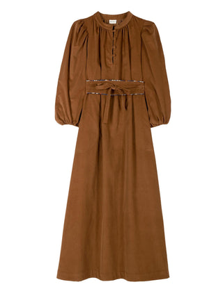 APOF - New Maya Dress - Cognac Baby Cord