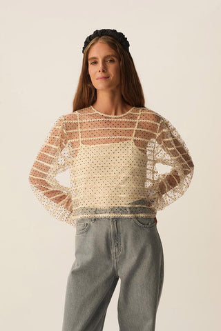 DES PETITS HAUTS - Gabrielle Tee-Shirt - Creme