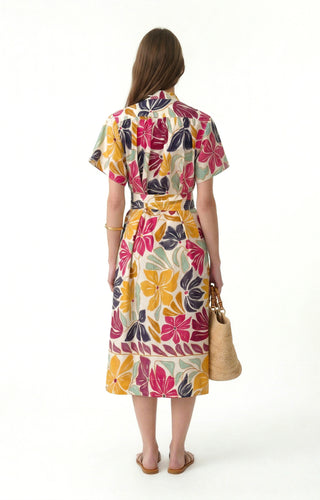 VANESSA BRUNO - Ghala Dress - Creme Multicolor