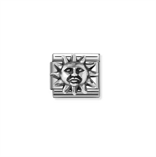 Nomination - Link SYMBOLS oxidized steel 925 sterling silver SUN