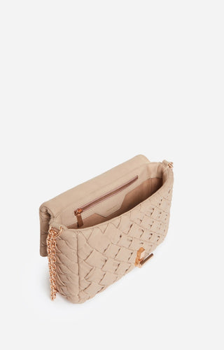 VANESSA BRUNO - Medium Moon Bag Braided - Ivoire