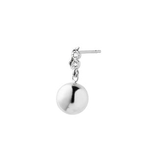 STINE A - Twin Flow & Disco Ball Earring - Silver