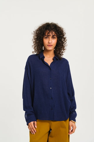 SACRÉCOEUR - Enora Wool Shirt - Encre