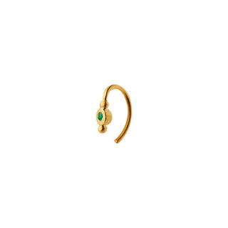 STINE A - PETIT BON-BON GREEN ZIRCON EARRING - GOLD