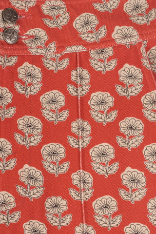 MARIA DE LA ORDEN - Douglas Pant - Red Flowers Denim