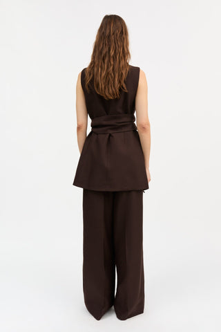 SKALL - Erin Waistcoat - Dark Brown