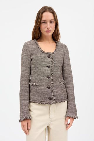 SKALL - Rosa Jacket - Brown/Ecru