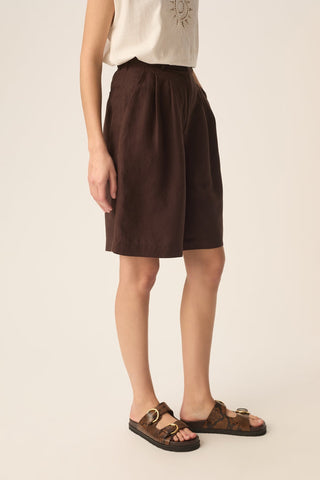 DES PETITS HAUTS - Tahiniri Bermuda Shorts - Terre