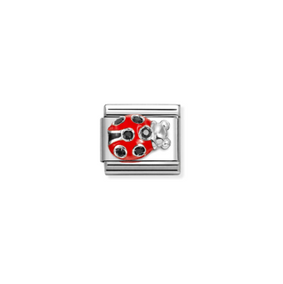 Nomination - Link SYMBOLS 925 sterling silver LADYBUG RED BLACK