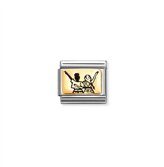 Nomination - Link PLATES steel 18k gold FRIENDS