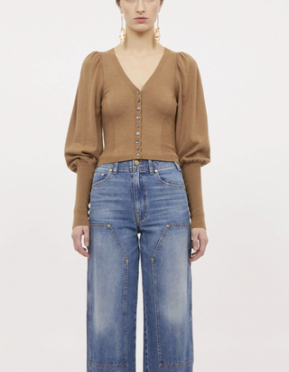 ULLA JOHNSON - Leslie Cardigan - Chestnut