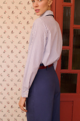 MARIA DE LA ORDEN - Ala Shirt - Navy Stripe