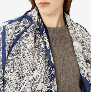 INOUI - Scarf Turgot 100 - Dark Blue