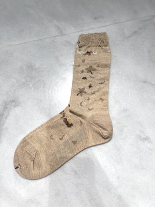 ANTIPAST - Wind & The Acorn Tree Sock - Beige