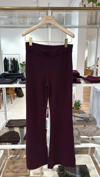 BOMPARD - Fit & Flare Ribbed Pants - Grenat
