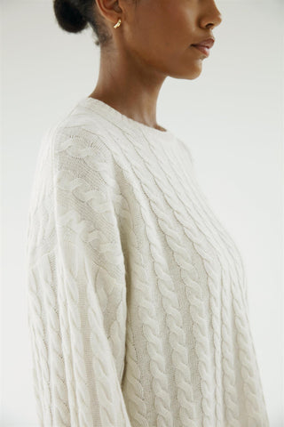 ALMADA LABEL - Noa Cable Knit Sweater - Cream