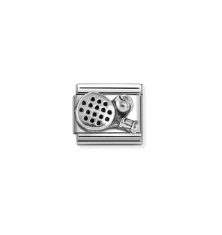 Nomination - Link SYMBOLS steel 925 sterling silver oxidized 925 sterling silver PADEL RACKET