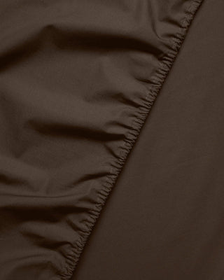 SUITE702 - Fitted Sheet Cotton - Coffee Brown