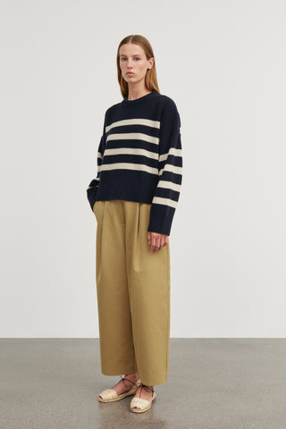 SKALL - Campa Jumper - Navy/White Sand Stripe