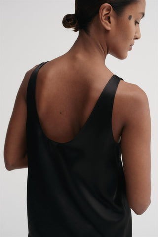 ALMADA LABEL - Romy Satin Tank Top - Black