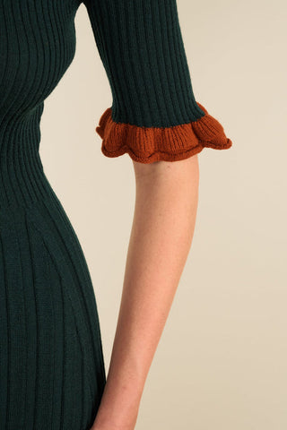 MARIA DE LA ORDEN - Magda Dress - Dark Green