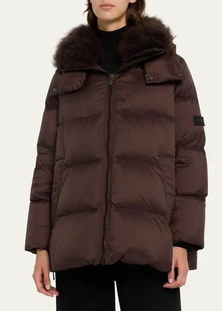 YVES SALOMON - A Line Down Jacket - Mocha