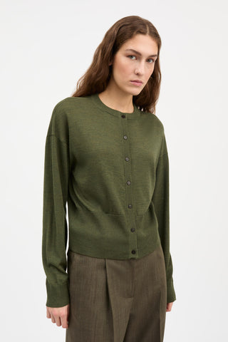 SKALL - Amara Cardigan - Green Mélange