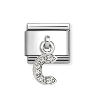 Nomination - Link CHARMS LETTERS cz and 925 sterling silver C