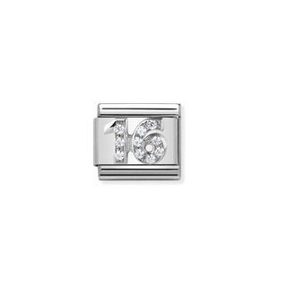 Nomination - Link SYMBOLS 925 sterling silver and cubic zirconia 16