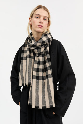 SKALL - Nadelle Scarf - Black/Beige Check