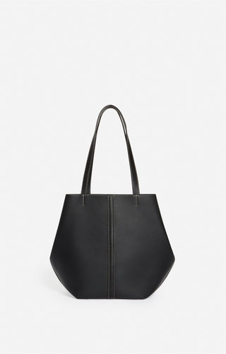 VANESSA BRUNO - Small Daily Leather Tote - Black