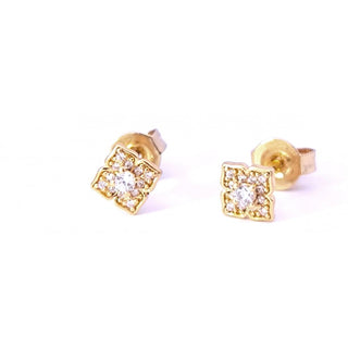Rose Marie Paris - Stud Square Flower - Gold