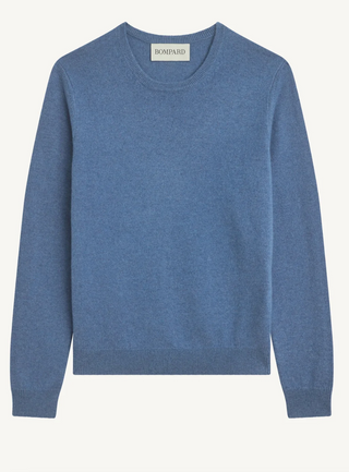 BOMPARD - Classic Round Neck Sweater - Bleu de Delft