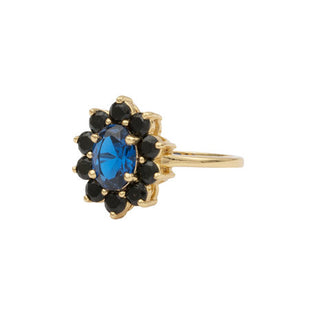 All The Luck in the World - Chérie Ring Flower - Dark Blue