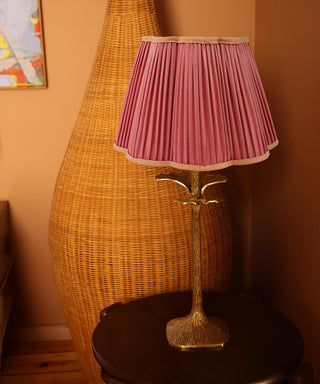 DOING GOODS - Diya Scalloped Lampshade Silk - Fuchsia