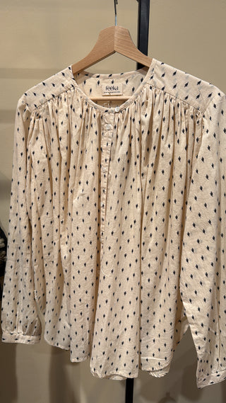 Feeka - Veda Blouse - Panja Ecru/Noir
