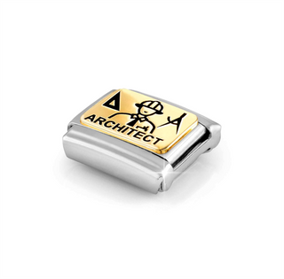 Nomination - Link composable PLATES steel and 18k ARCHITECT