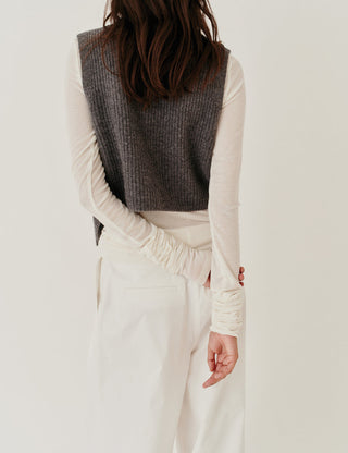 The Garment - Como Rib Vest - Grey Melange