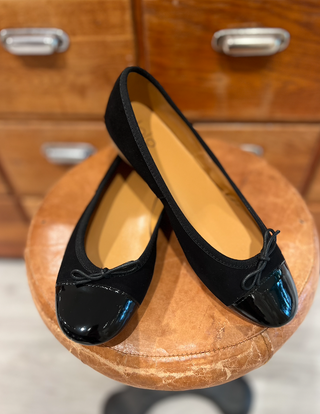 Lolo Ballerina - Coco Suede Vernice - Nero
