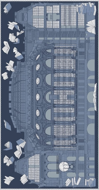 INOUI - Scarf Vivienne 100 - Blue