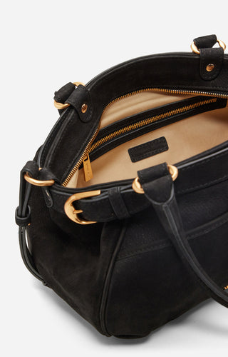 VANESSA BRUNO - Lune 24H Bag - Black Nubuck
