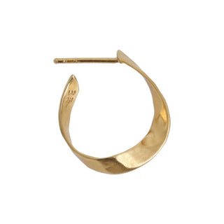 STINE A - Twisted Hammered Creol Earring - Right