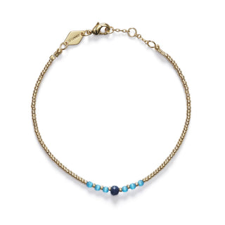 ANNI LU - Bead & Gem Bracelet - Mediterranean Blue