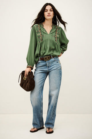 BA&SH - Tilt Blouse - Vert