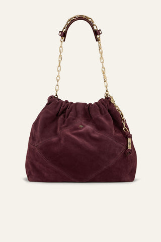 BA&SH - June Tote M Suede - Bordeaux