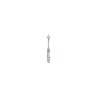 STINE A - Petit Rainbow Hoop W/Stones Silver - Pastel Mix Single