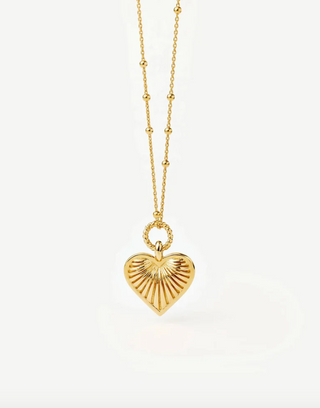 MISSOMA - Ridge Heart Charm Pendant Necklace